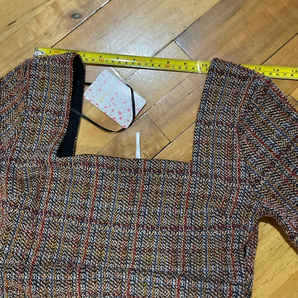 Free People Uptown Girl Mini Dress Brown Multi Color Size 4 - Picture 11 of 14